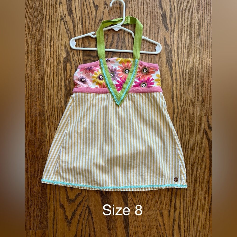 Matilda Jane 435 Tilt a Whirl Halter Girls Dress Top Shirt size 8